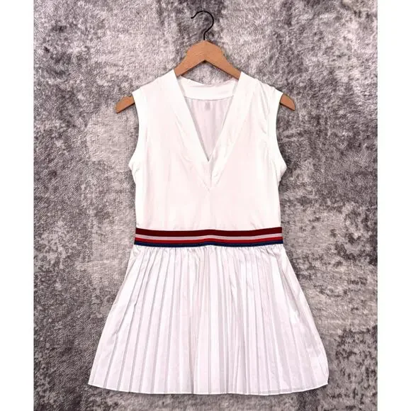 Free People Movement Dress Medium Womens You Got Served White Tennis - Picture 1 of 8